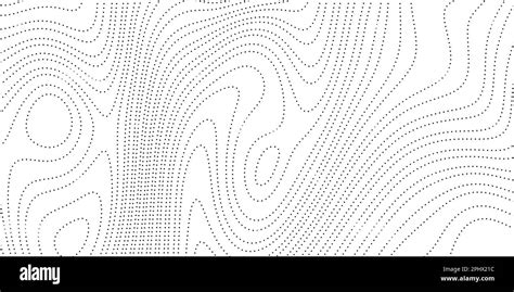 Dotted wave lines background. Abstract wavy texture. Warped and curved lines wallpaper. Vector ...