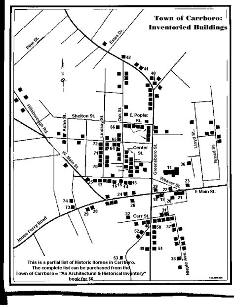 CarrboroWeb- Carrboro and Chapel Hill, North Carolina- Mill House Map