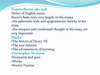 Ages of English Literature | PPT