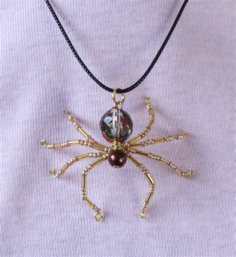 Get ready for Halloween - Beaded Spider Pendant Necklace. | Spider ...