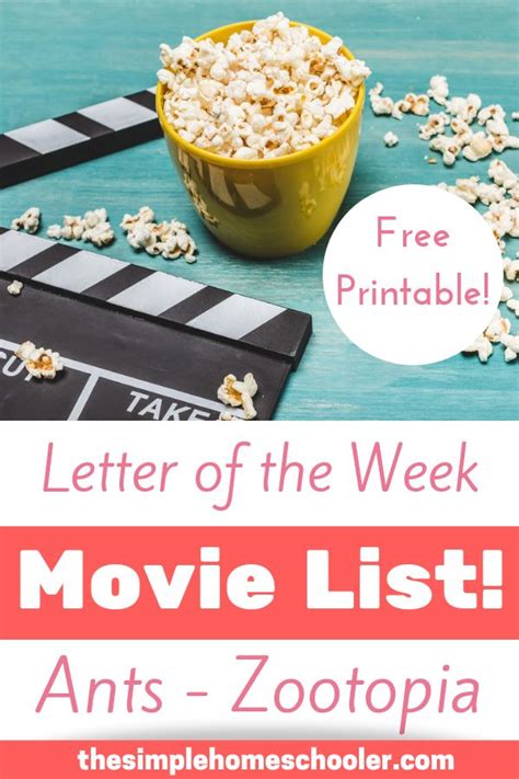 Letter of the Week Movie List - The Simple Homeschooler | Letter of the ...