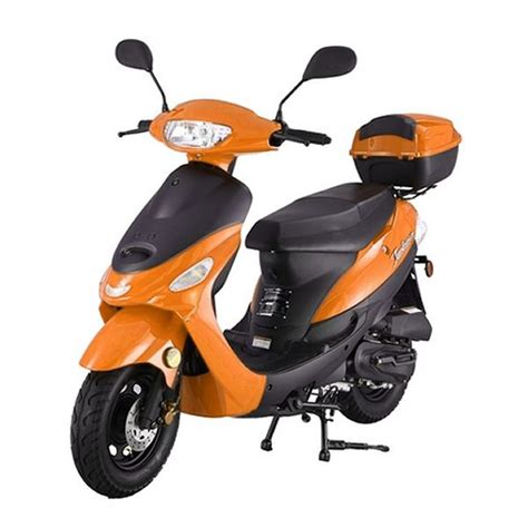 Orange TAOTAO ATM50-A1 49cc Moped Scooter with 10" Wheels, Key and Kick ...