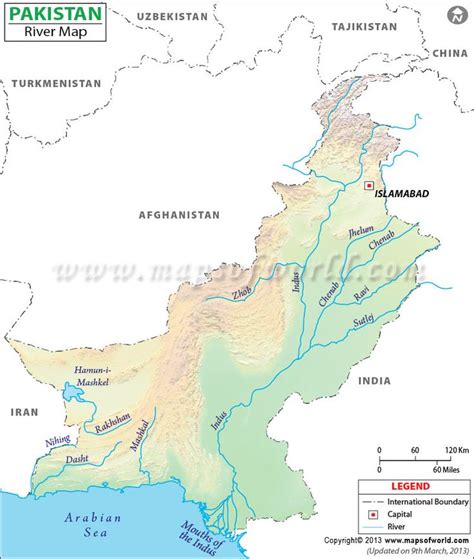 Pakistan River Map | Map, Pakistan map, River