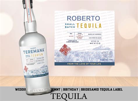 Tequila Bottle Label