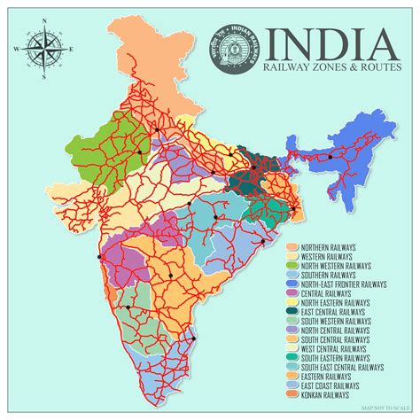 Indian Railway Network along with Control Zones | Indian railways ...