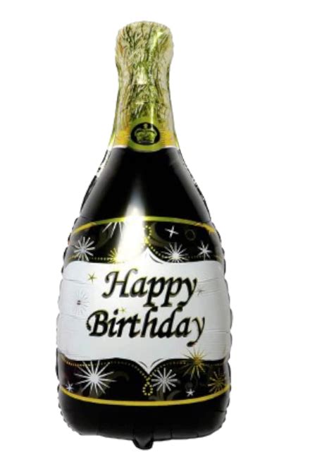 Amazon.com: Champagne Bottle Happy Birthday Balloon : Handmade Products