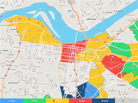 Map Of Louisville Ky Neighborhoods - Middle East Map