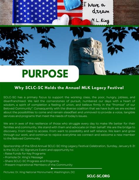 SCLC-SC 54th MLK Annual Legacy Festival Celebration | SCLC of SC