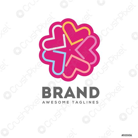 Heart star continues logo concept - stock vector 955956 | Crushpixel