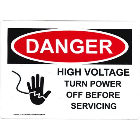 Danger High Voltage Decal | pdblowers, Inc.