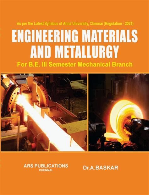 ENGINEERING MATERIALS AND METALLURGY - ARS Publications