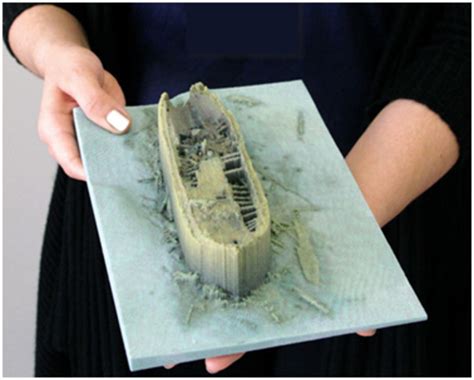 Example of a 3D printed model of HMS Erebus (Photo credit: DFO Canada,... | Download Scientific ...