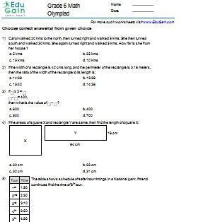 Grade 6 Math Olympiad Questions - Maths For Kids