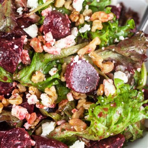 Pickled Beet Salad with Feta and Walnuts | The Rustic Foodie®