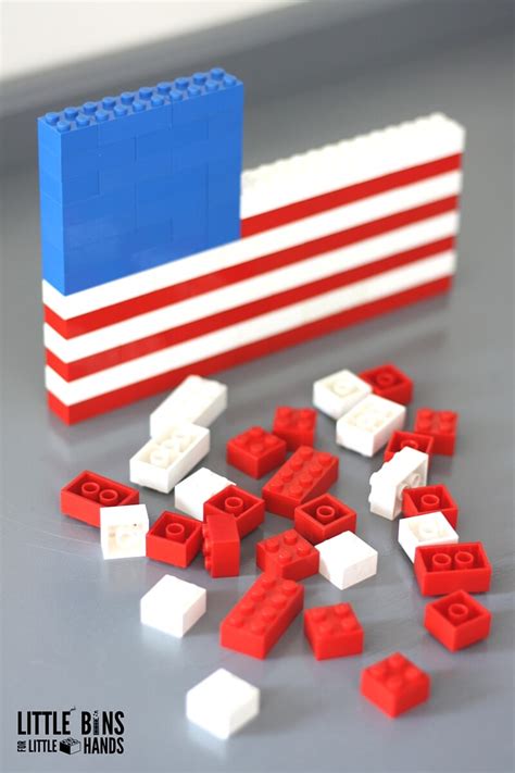 LEGO American Flag Building Activity | Little Bins for Little Hands