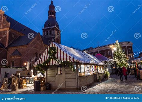 Riga Christmas market 2018 editorial image. Image of wine - 136484460