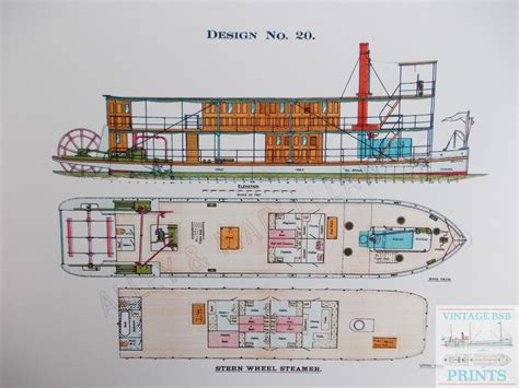 Print taken from an original ship builders catalogue of about 1914. Available from and Ebay ...