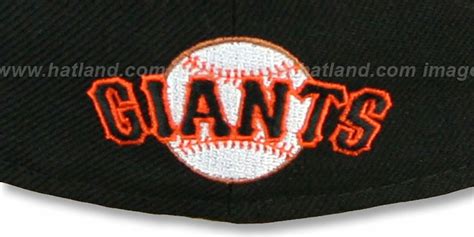 San Francisco SF Giants SCRIPT-PUNCH Black-Orange Fitted Hat