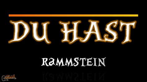 Du Hast RAMMSTEIN (cover) Karaoke Instrumental - YouTube