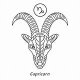 Zodiac Sign Capricorn Horoscopes Coloring Book For Adults And Older  sketch template