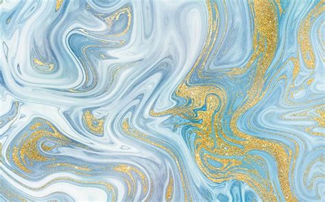 Blue Gold Marble Background