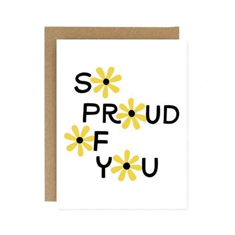 So Proud of You Card - Screen Printed Folding Celebration and Congrats Card | Birthday card ...