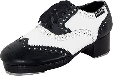 Amazon.com | Miller & Ben Tap Shoes; Triple Threat; Black & White Royal Professional Tap Shoes ...