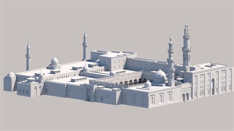 3D Al Azhar Al sharef mosque Cairo Egypt model