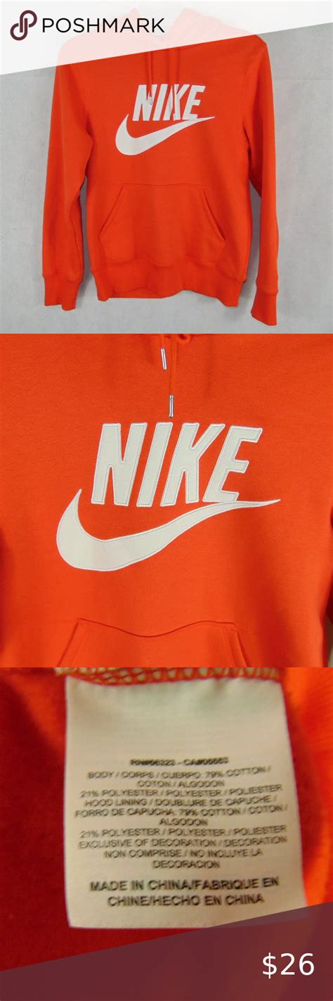 Nike Orange Hoodie Large classic Swoosh size S | Orange hoodie, Hoodies, Sweatshirts hoodie