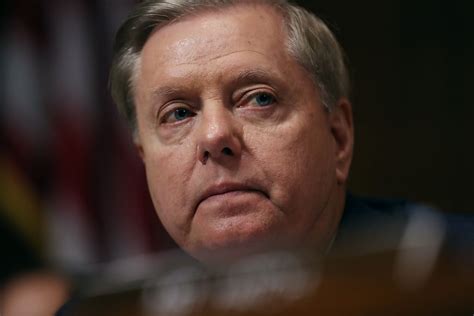 Senator Lindsey Graham of South Carolina listens to Ford's testimony ...