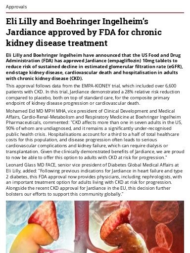 Eli Lilly and Boehringer Ingelheim’s Jardiance approved by FDA for ...