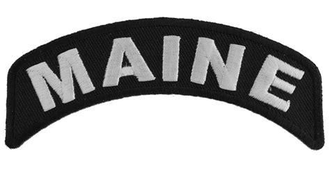 Maine State Embroidered Small Iron On Rocker Patch by Ivamis Patches