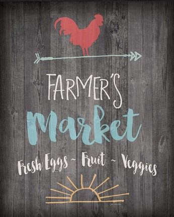 Farmer's Market - Chalkboard Fine Art Print by Jo Moulton at ...