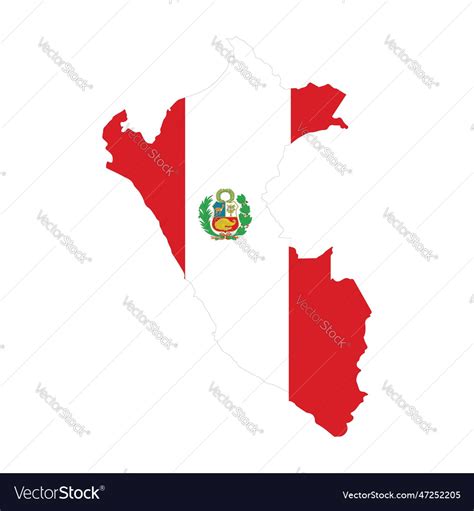 Peru map flag detailed concept Royalty Free Vector Image