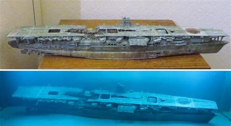 Wreck of the Akagi - Probably the greatest small model you have ever seen!
