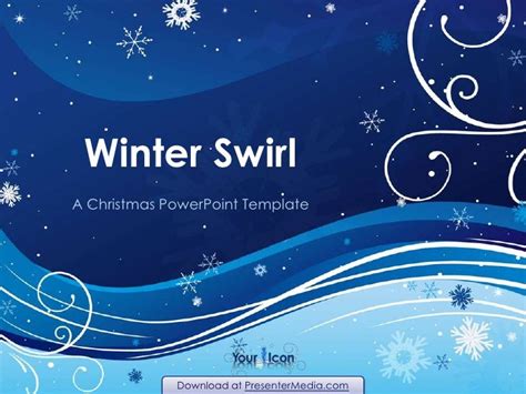 Winter Swirl PowerPoint Template