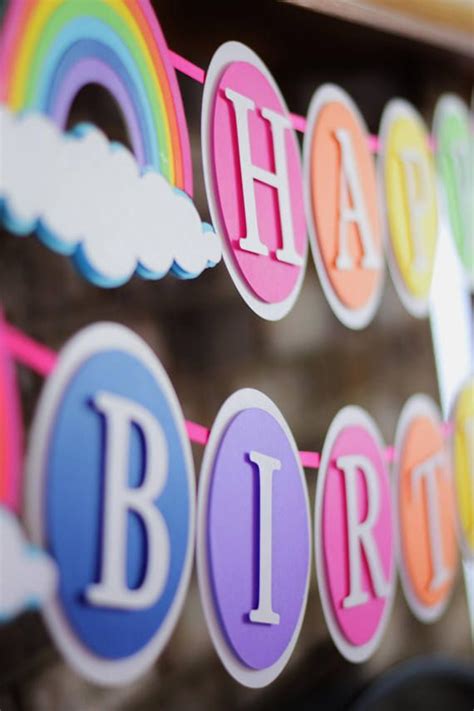 Rainbow Banner Rainbow Themed Birthday Party Bright - Etsy | Diy birthday banner, Rainbow themed ...