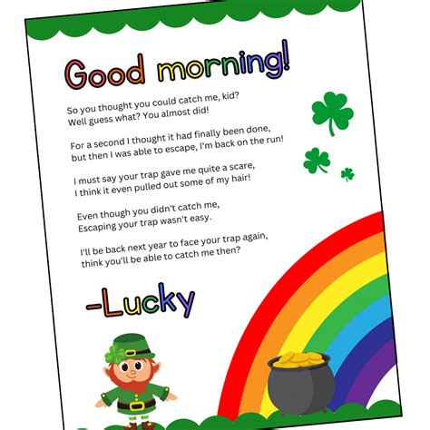 Free Printable Leprechaun Letter To Child