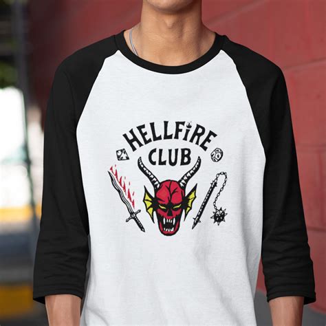 Hellfire Club Stranger Things Ragan Sleeve Shirt