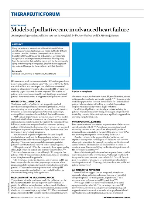 (PDF) Models of palliative care in advanced heart failure