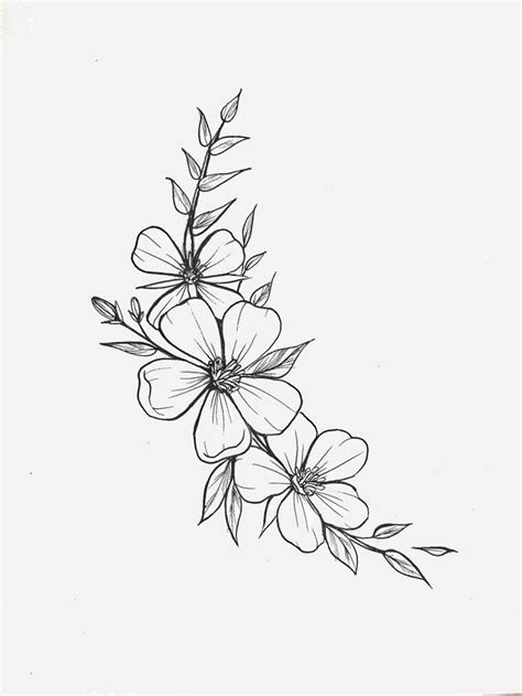 simple flower tattoos designs - Judie Bergeron