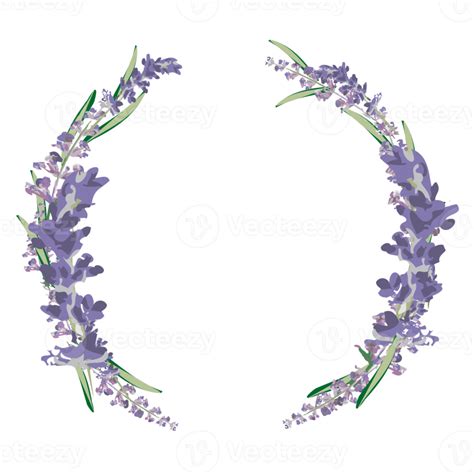 Lavender Wreath Clipart 11976287 PNG