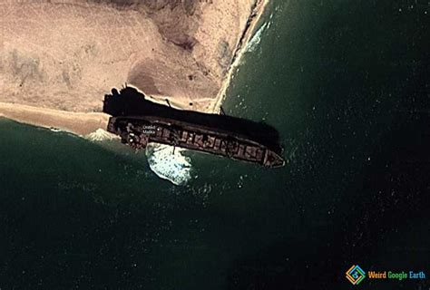 Shipwreck in Mauritania – Weird Google Earth