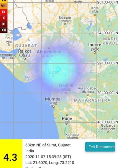 Medium-intensity earthquake shakes Gujarat