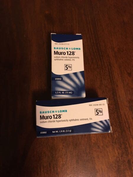 Muro 128 Sterile Ophthalmic 5 Percent Ointment,Twin Pack .25 oz (7 g) | eBay