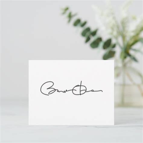 Barack Obama Signature Series (Black) Postcard | Zazzle