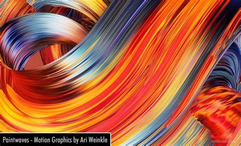 Paintwaves - Abstract and Colorful Motion Graphics Digital Painting by Ari Weinkle