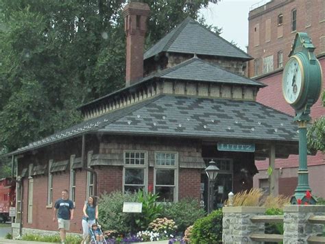 The replica of an 1884 Reading Railroad station is just before the ...