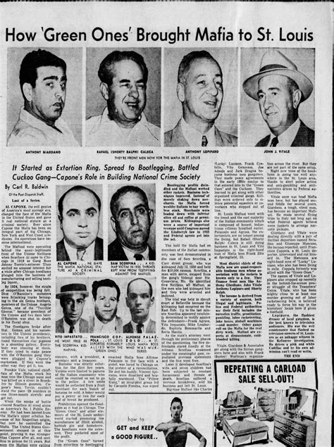 "How Green Ones Brought Mafia To St. Louis" (1957) | Crime family, Mafia, Mafia crime