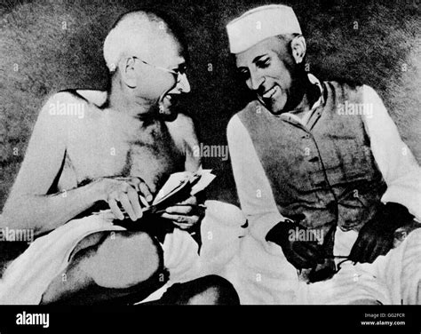 Gandhi and Nehru 20th India Stock Photo - Alamy